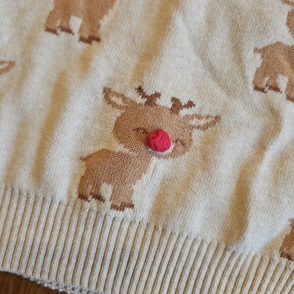 Cartwheels By CHARLIE PAIGE rudolph Reindeer Knit Sweater Toddler 3t Holiday - Picture 3 of 5
